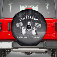 Funny Penguin Resist Spare Tire Cover Flippers Up I Stand With Penguins