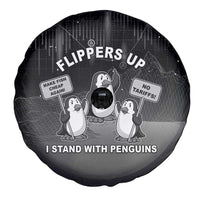 Funny Penguin Resist Spare Tire Cover Flippers Up I Stand With Penguins
