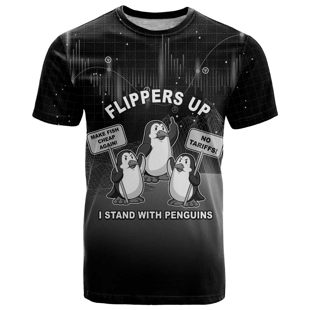 Funny Penguin Resist T Shirt Flippers Up I Stand With Penguins