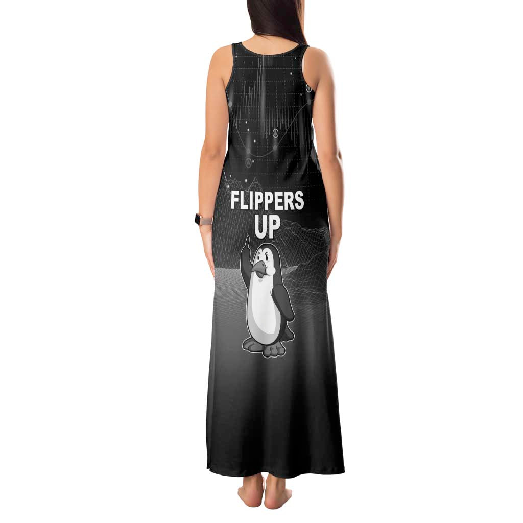 Funny Penguin Resist Tank Maxi Dress Flippers Up I Stand With Penguins