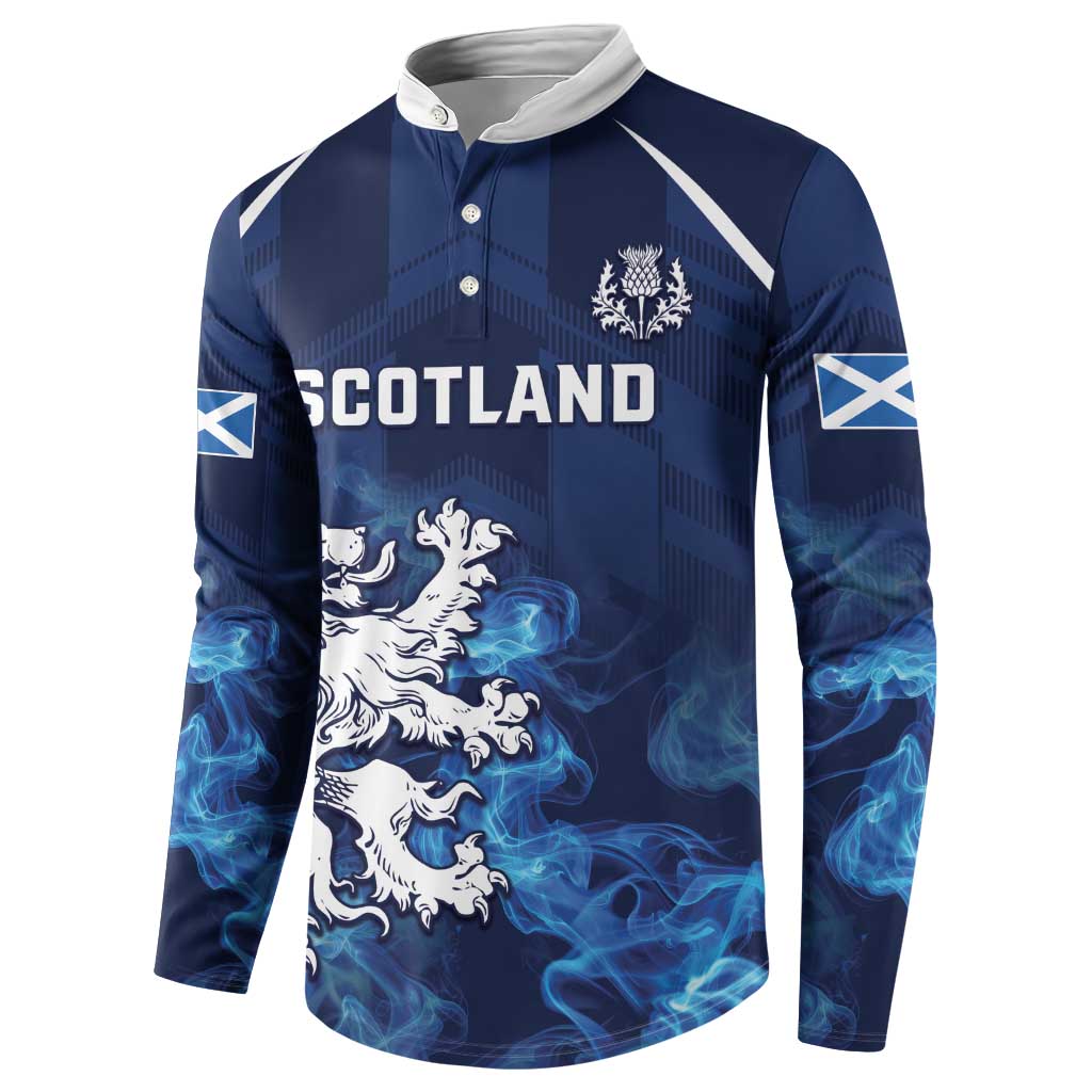 Scotland Rugby Custom Button Sweatshirt Go Scottish Thistle Unique Style