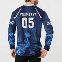 Scotland Rugby Custom Button Sweatshirt Go Scottish Thistle Unique Style