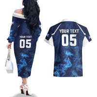 Scotland Rugby Custom Couples Matching Off The Shoulder Long Sleeve Dress and Hawaiian Shirt Go Scottish Thistle Unique Style