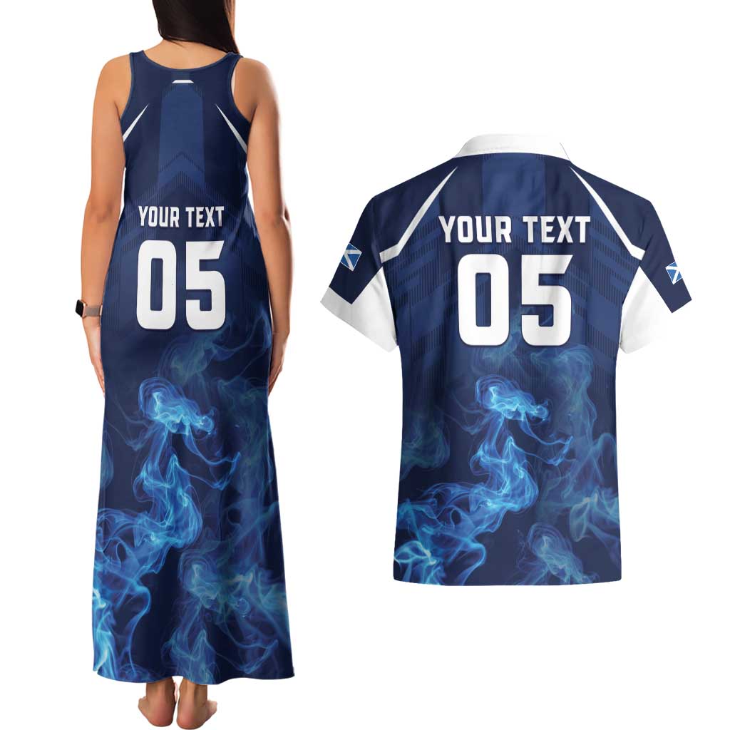 Scotland Rugby Custom Couples Matching Tank Maxi Dress and Hawaiian Shirt Go Scottish Thistle Unique Style