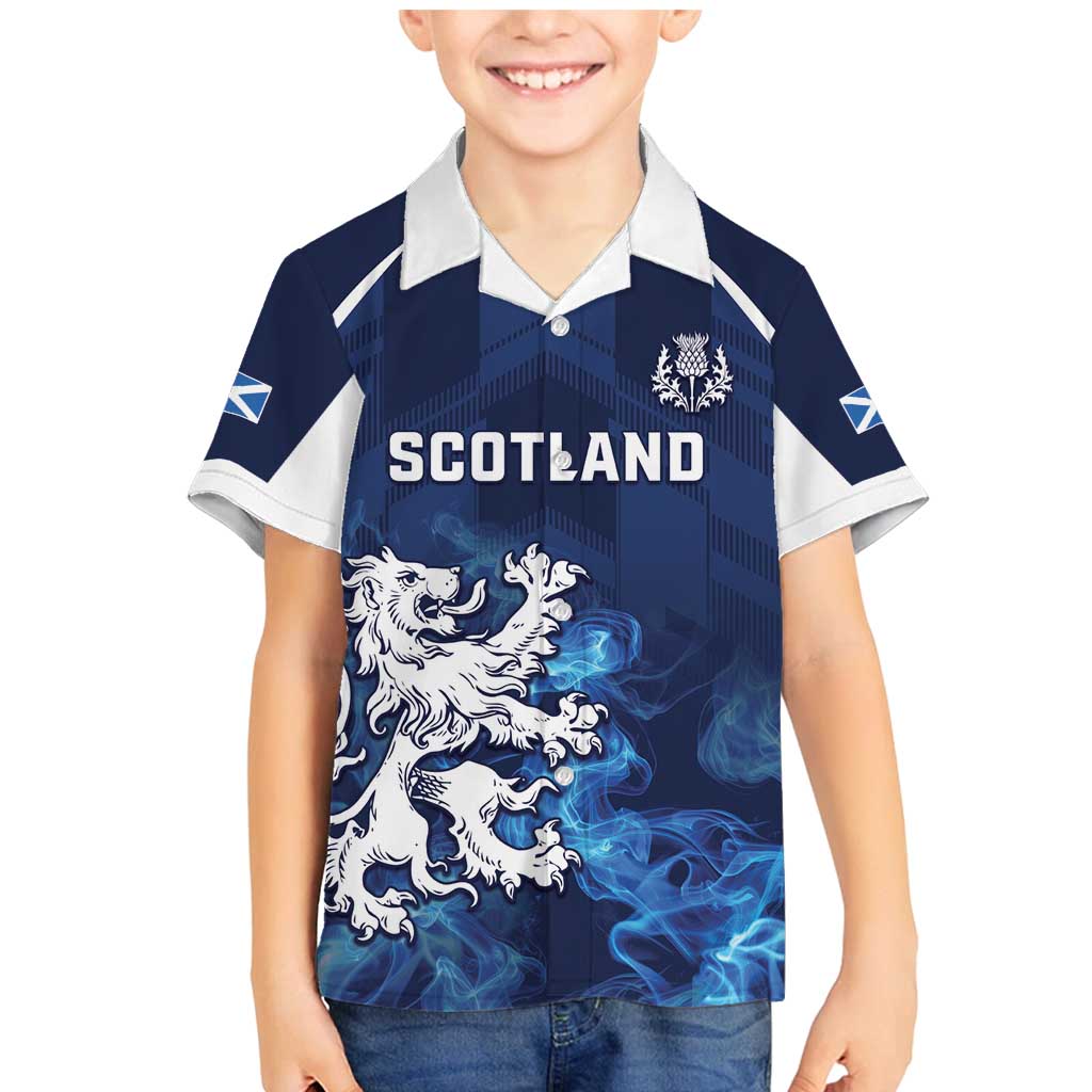 Scotland Rugby Custom Family Matching Mermaid Dress and Hawaiian Shirt Go Scottish Thistle Unique Style