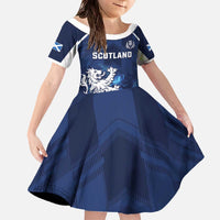 Scotland Rugby Custom Family Matching Off The Shoulder Long Sleeve Dress and Hawaiian Shirt Go Scottish Thistle Unique Style