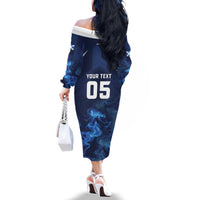 Scotland Rugby Custom Family Matching Off The Shoulder Long Sleeve Dress and Hawaiian Shirt Go Scottish Thistle Unique Style