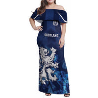 Scotland Rugby Custom Family Matching Off Shoulder Maxi Dress and Hawaiian Shirt Go Scottish Thistle Unique Style