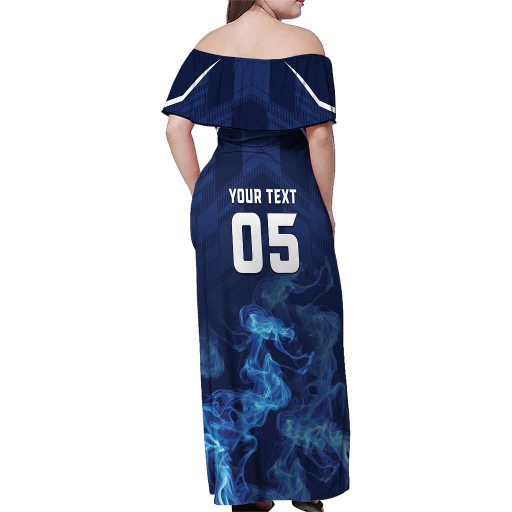 Scotland Rugby Custom Family Matching Off Shoulder Maxi Dress and Hawaiian Shirt Go Scottish Thistle Unique Style