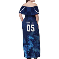 Scotland Rugby Custom Family Matching Off Shoulder Maxi Dress and Hawaiian Shirt Go Scottish Thistle Unique Style