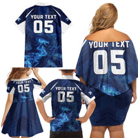 Scotland Rugby Custom Family Matching Off Shoulder Short Dress and Hawaiian Shirt Go Scottish Thistle Unique Style