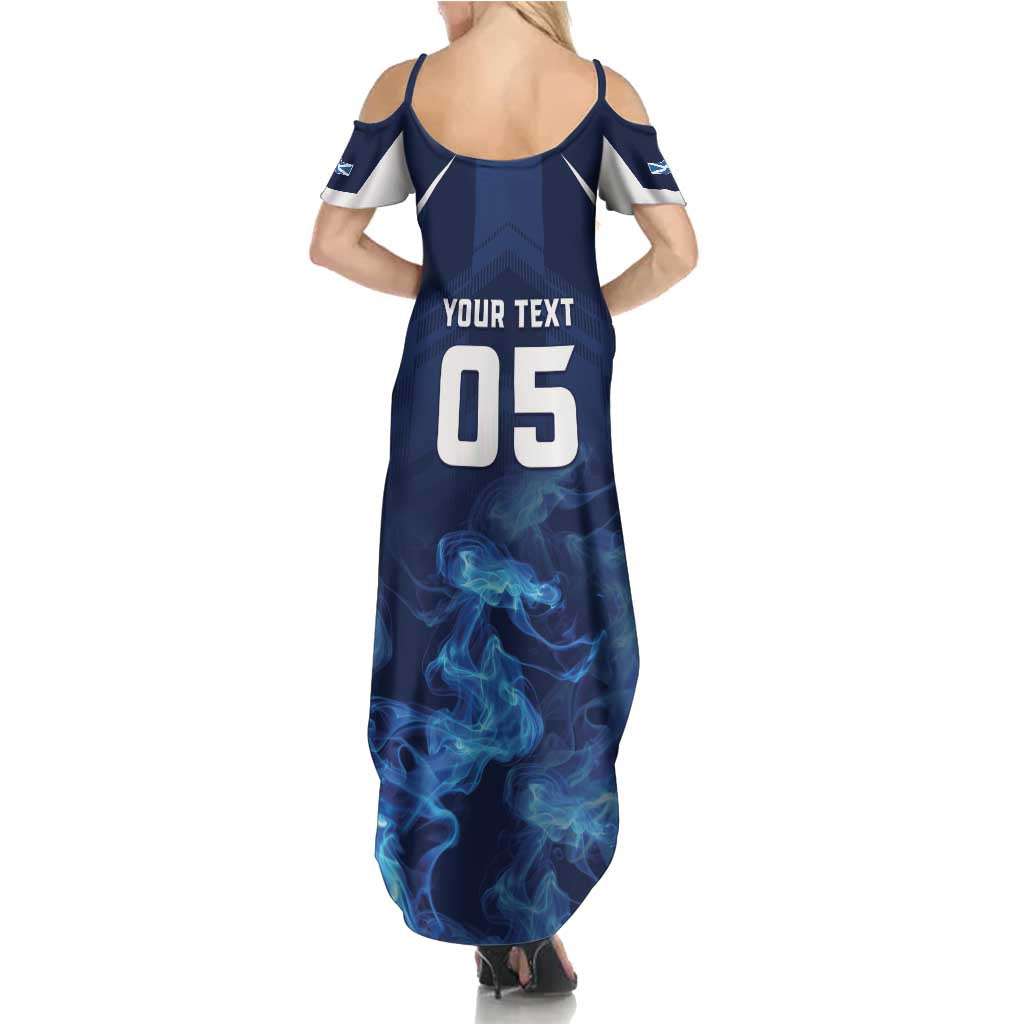 Scotland Rugby Custom Family Matching Summer Maxi Dress and Hawaiian Shirt Go Scottish Thistle Unique Style