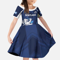 Scotland Rugby Custom Kid Short Sleeve Dress Go Scottish Thistle Unique Style