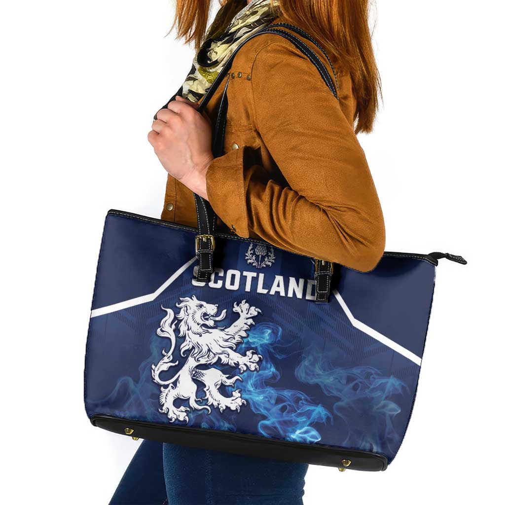 Scotland Rugby Leather Tote Bag Go Scottish Thistle Unique Style