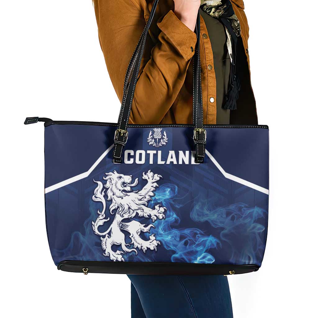 Scotland Rugby Leather Tote Bag Go Scottish Thistle Unique Style