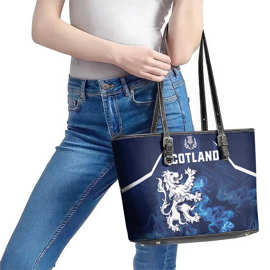 Scotland Rugby Leather Tote Bag Go Scottish Thistle Unique Style