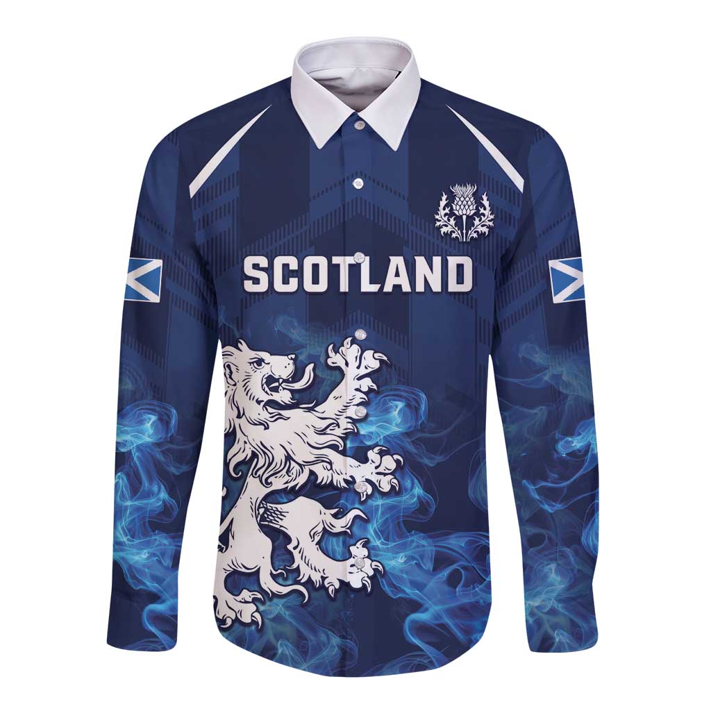 Scotland Rugby Custom Long Sleeve Button Shirt Go Scottish Thistle Unique Style