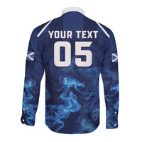 Scotland Rugby Custom Long Sleeve Button Shirt Go Scottish Thistle Unique Style