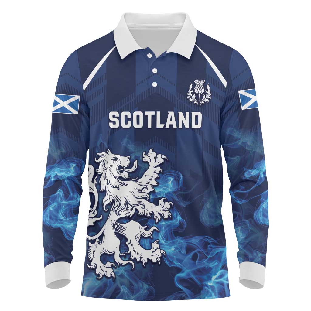 Scotland Rugby Custom Long Sleeve Polo Shirt Go Scottish Thistle Unique Style