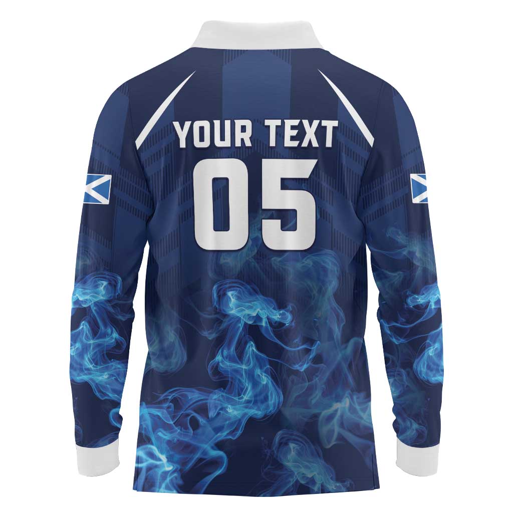 Scotland Rugby Custom Long Sleeve Polo Shirt Go Scottish Thistle Unique Style
