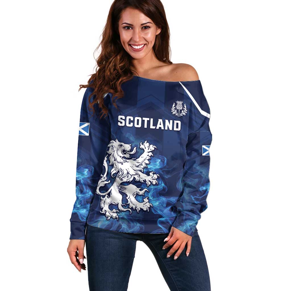 Scotland Rugby Custom Off Shoulder Sweater Go Scottish Thistle Unique Style