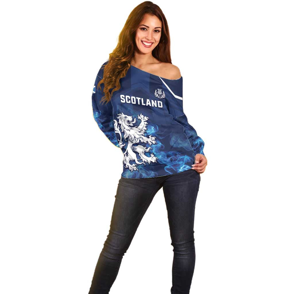 Scotland Rugby Custom Off Shoulder Sweater Go Scottish Thistle Unique Style