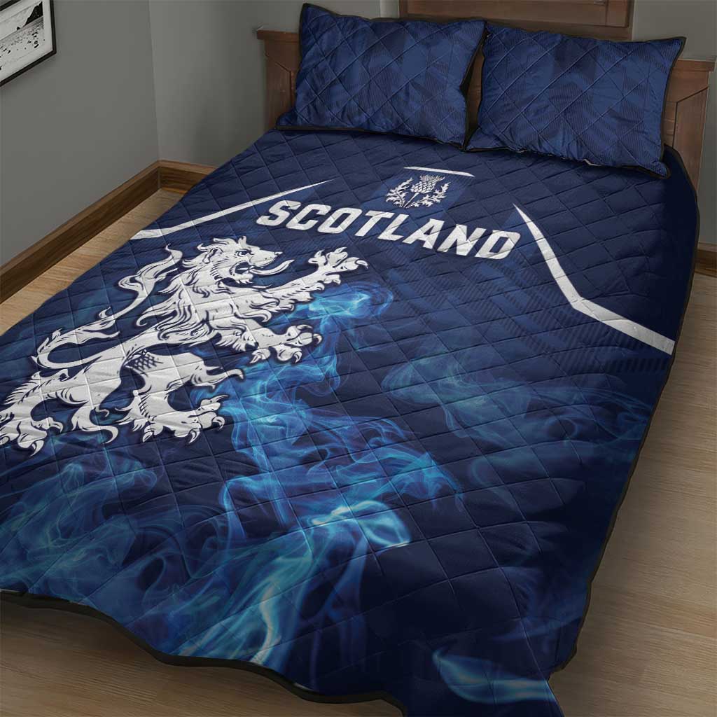 Scotland Rugby Quilt Bed Set Go Scottish Thistle Unique Style