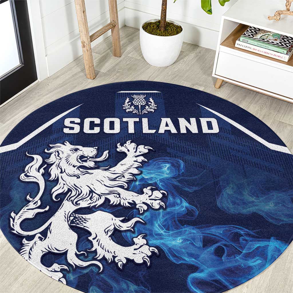 Scotland Rugby Round Carpet Go Scottish Thistle Unique Style