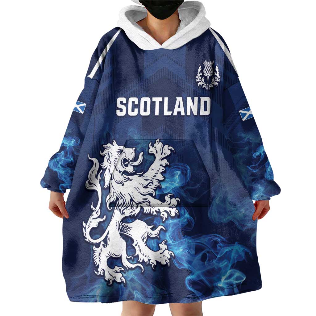 Scotland Rugby Custom Wearable Blanket Hoodie Go Scottish Thistle Unique Style