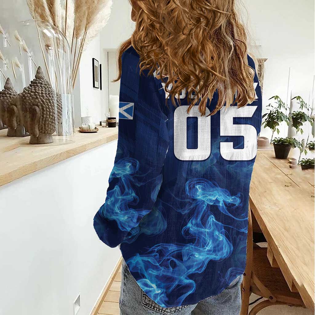 Scotland Rugby Custom Women Casual Shirt Go Scottish Thistle Unique Style