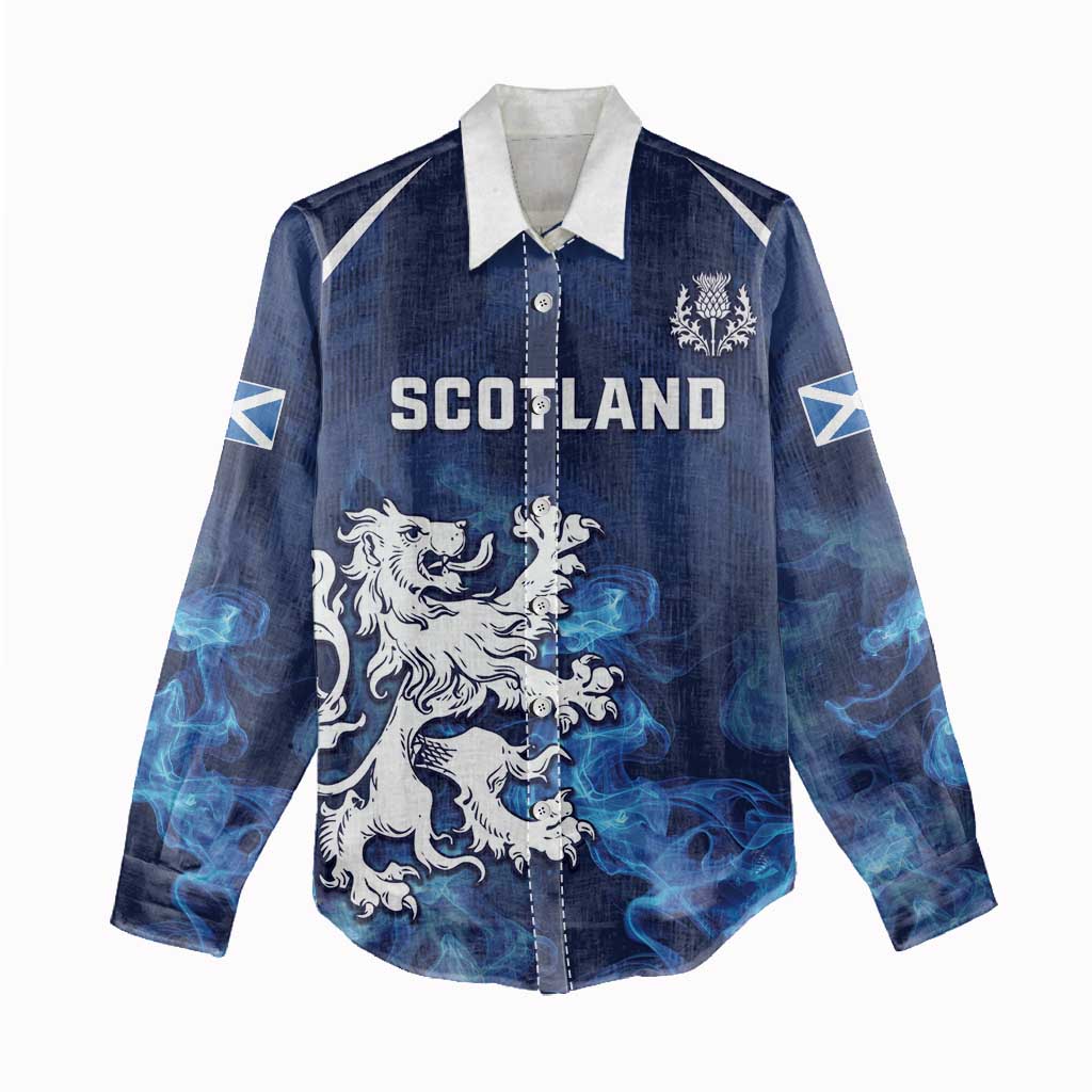 Scotland Rugby Custom Women Casual Shirt Go Scottish Thistle Unique Style