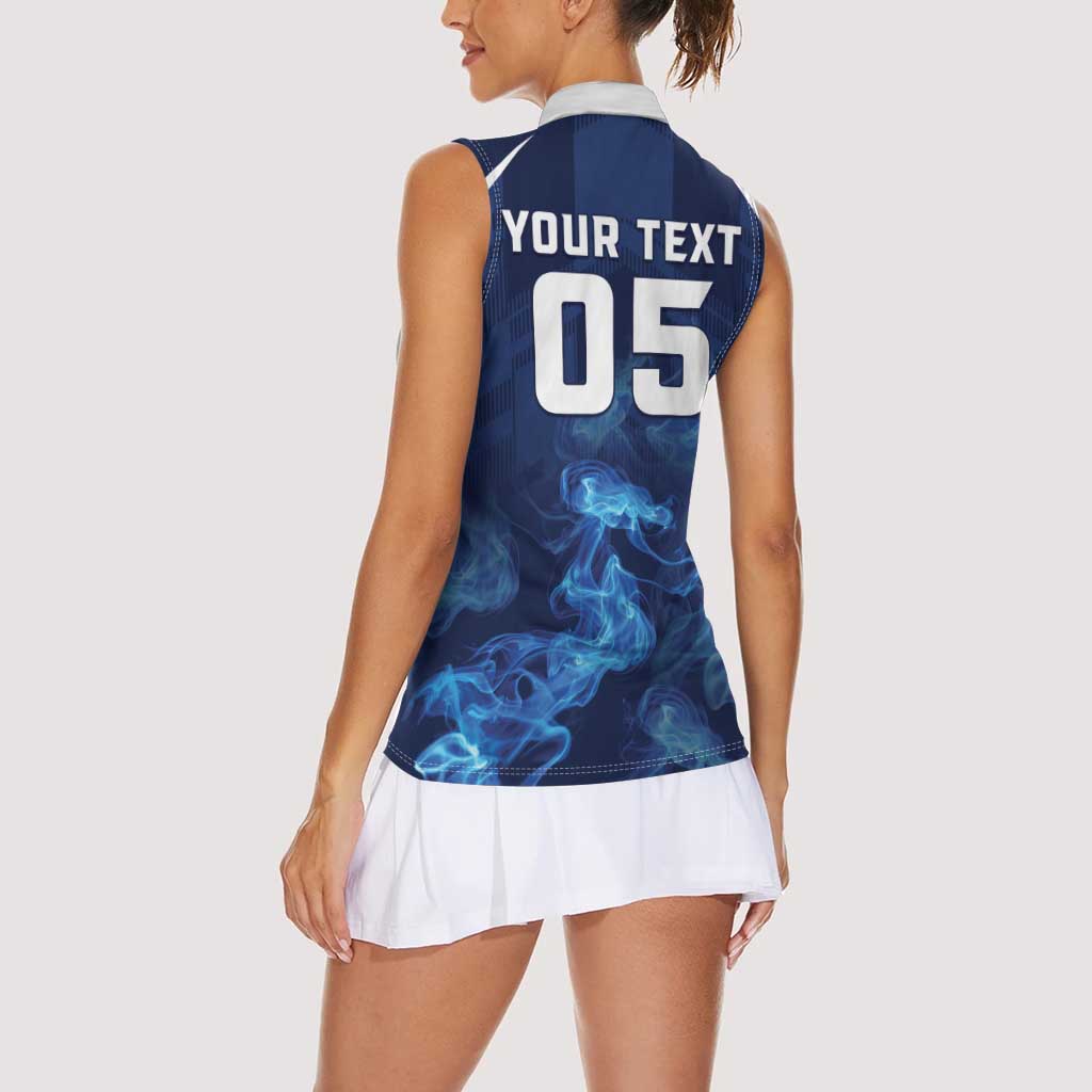 Scotland Rugby Custom Women Sleeveless Polo Shirt Go Scottish Thistle Unique Style