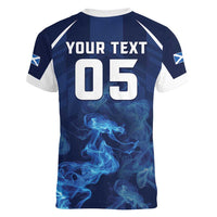 Scotland Rugby Custom Women V-Neck T-Shirt Go Scottish Thistle Unique Style