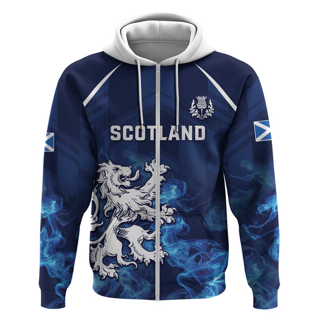 Scotland Rugby Custom Zip Hoodie Go Scottish Thistle Unique Style