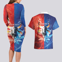 Personalized Brazil Folklore Festival Couples Matching Long Sleeve Bodycon Dress and Hawaiian Shirt Boi Bumba - Wonder Print Shop