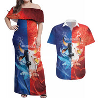 Personalized Brazil Folklore Festival Couples Matching Off Shoulder Maxi Dress and Hawaiian Shirt Boi Bumba - Wonder Print Shop