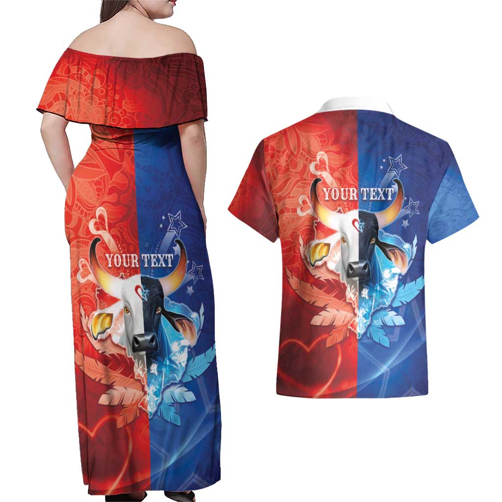 Personalized Brazil Folklore Festival Couples Matching Off Shoulder Maxi Dress and Hawaiian Shirt Boi Bumba - Wonder Print Shop