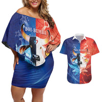 Personalized Brazil Folklore Festival Couples Matching Off Shoulder Short Dress and Hawaiian Shirt Boi Bumba - Wonder Print Shop