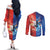 Personalized Brazil Folklore Festival Couples Matching Off The Shoulder Long Sleeve Dress and Long Sleeve Button Shirt Boi Bumba - Wonder Print Shop