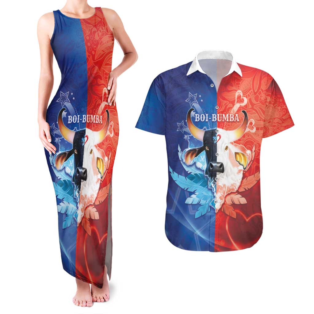 Personalized Brazil Folklore Festival Couples Matching Tank Maxi Dress and Hawaiian Shirt Boi Bumba - Wonder Print Shop