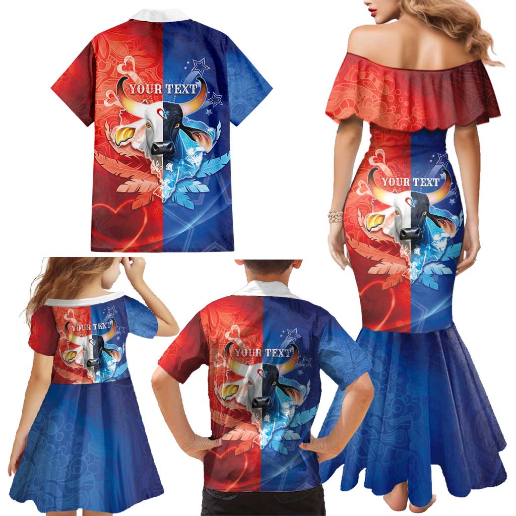 Personalized Brazil Folklore Festival Family Matching Mermaid Dress and Hawaiian Shirt Boi Bumba - Wonder Print Shop