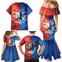 Personalized Brazil Folklore Festival Family Matching Mermaid Dress and Hawaiian Shirt Boi Bumba - Wonder Print Shop
