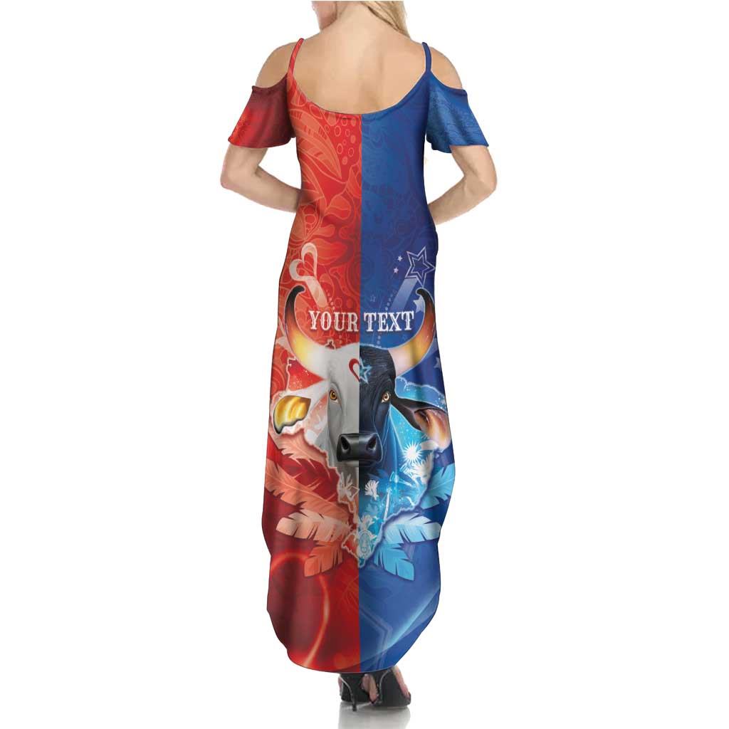 Personalized Brazil Folklore Festival Family Matching Summer Maxi Dress and Hawaiian Shirt Boi Bumba - Wonder Print Shop