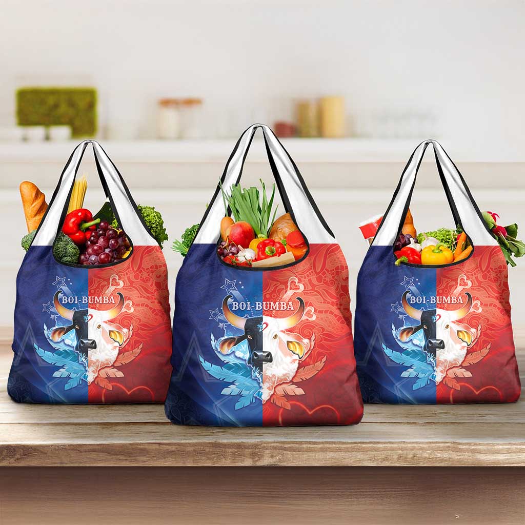 Brazil Folklore Festival Grocery Bag Boi Bumba - Wonder Print Shop