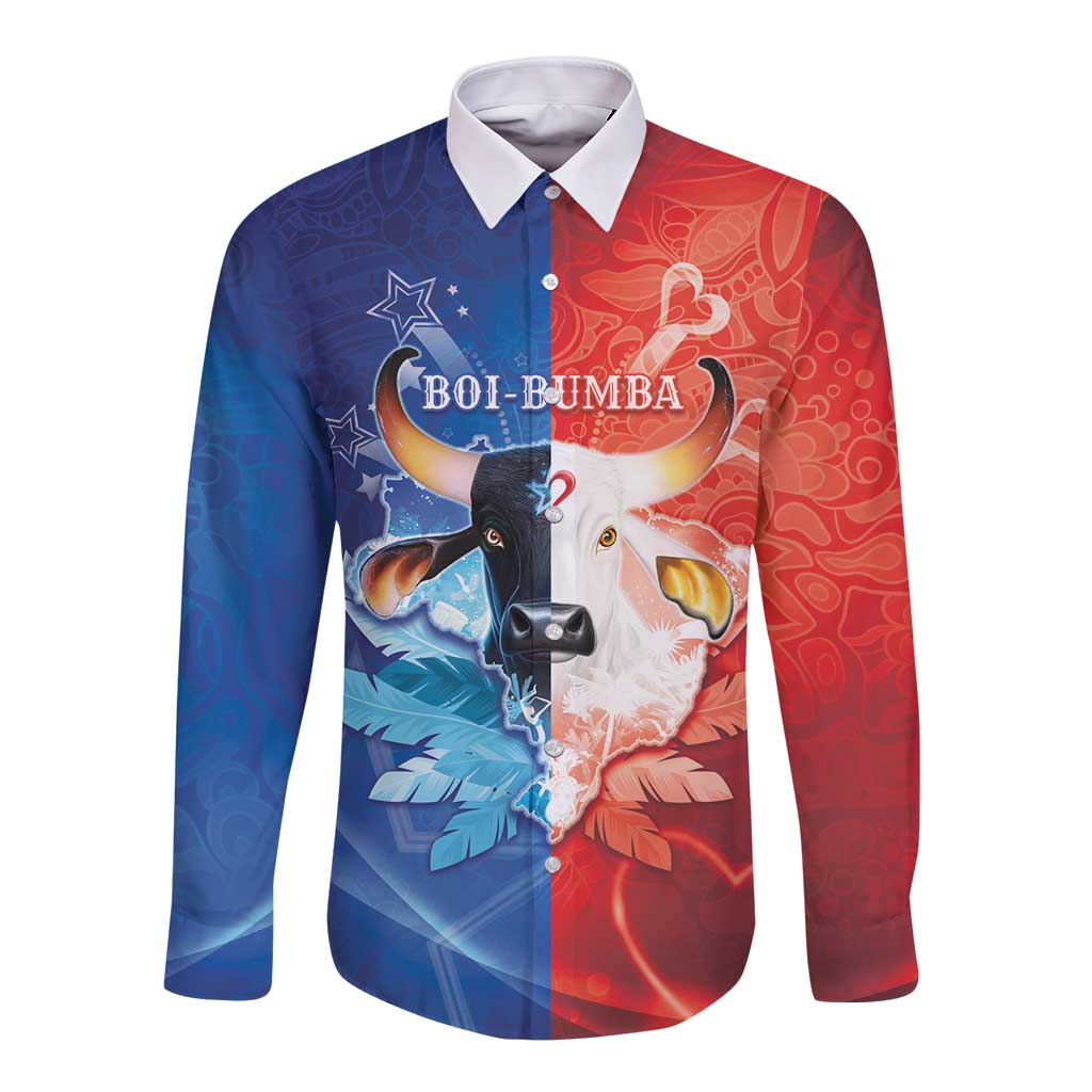 Personalized Brazil Folklore Festival Long Sleeve Button Shirt Boi Bumba - Wonder Print Shop