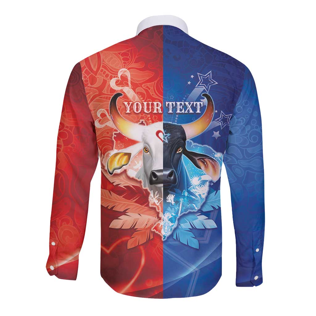Personalized Brazil Folklore Festival Long Sleeve Button Shirt Boi Bumba - Wonder Print Shop
