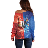 Personalized Brazil Folklore Festival Off Shoulder Sweater Boi Bumba - Wonder Print Shop