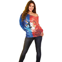 Personalized Brazil Folklore Festival Off Shoulder Sweater Boi Bumba - Wonder Print Shop