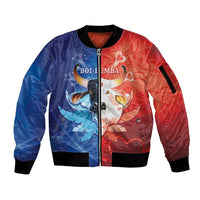 Personalized Brazil Folklore Festival Sleeve Zip Bomber Jacket Boi Bumba - Wonder Print Shop