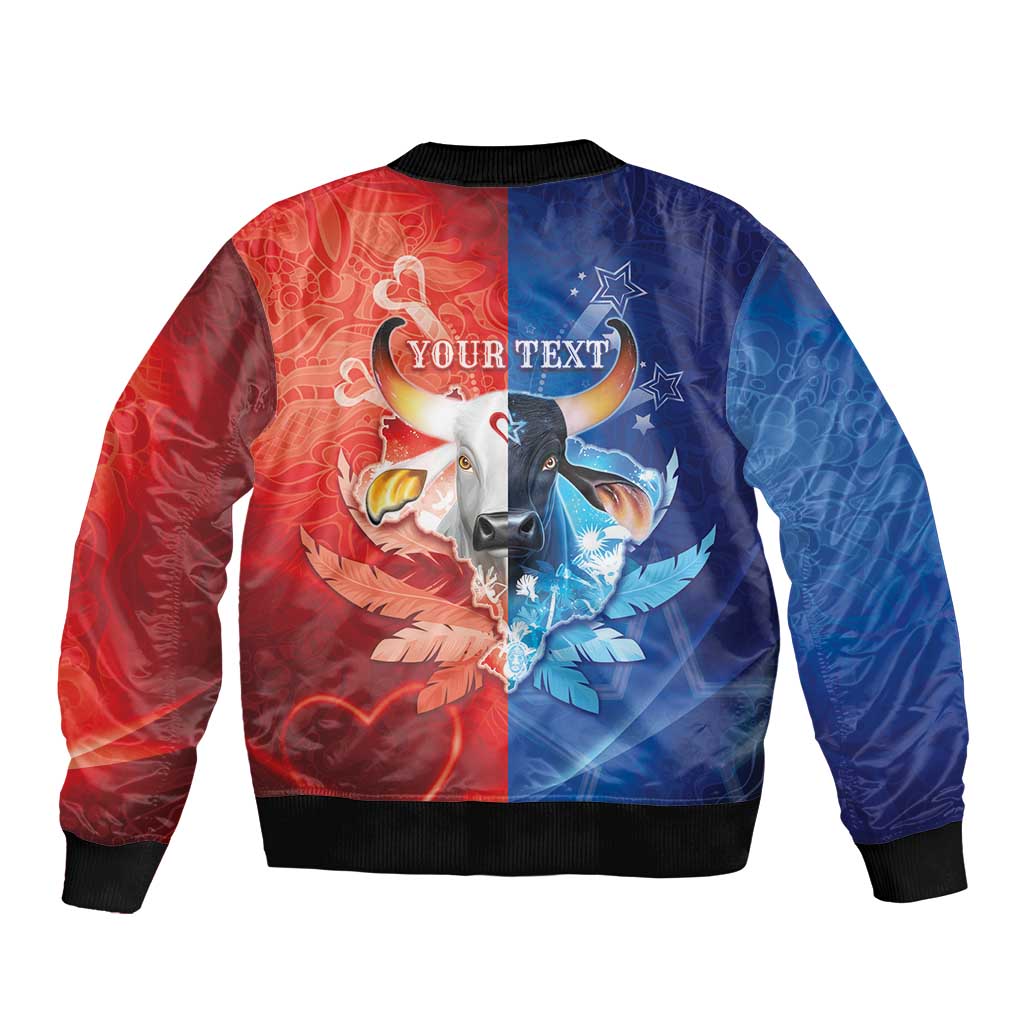 Personalized Brazil Folklore Festival Sleeve Zip Bomber Jacket Boi Bumba - Wonder Print Shop
